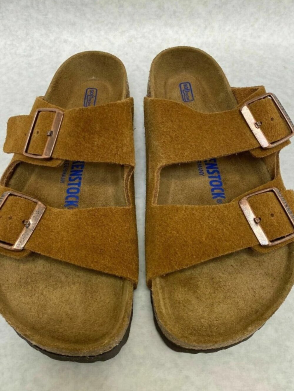 Birkenstock Arizona Mink Suede Leather Soft Footbed Narrow Width